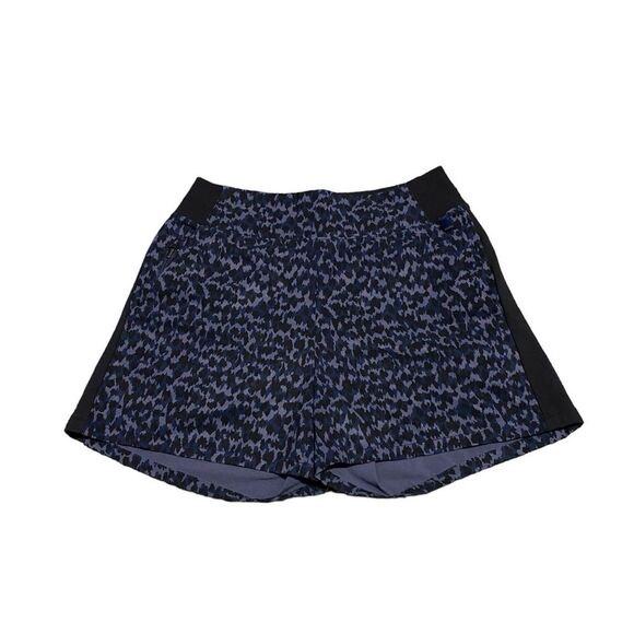 Athleta Blue & Black Animal Print Brooklyn Printed Shorts 0 - Picture 1 of 13